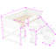 Lit mezzanine simple avec bureau à roulettes et chaise-88103708