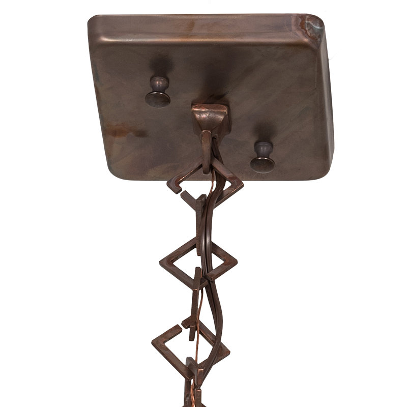 Luminaire suspendu géométrique 1 lumières lanterne, Beige irisé