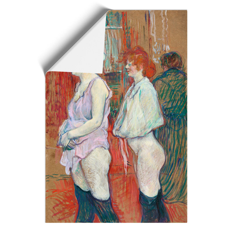 Rue Des Moulins by Henri De Toulouse-Lautrec - No Frame Painting, 42cm H x 30cm W x 0.1cm D