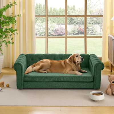 Élégant canapé-lit rectangulaire pour animaux de compagnie jusqu'à 100 lb