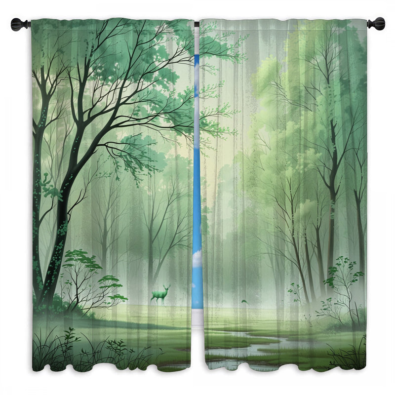 Rideaux obscurcissant Misty Forest, 56 po x 76 po - 2 panneaux, Transparent