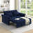 Loveseats Sofa Bed With Pull-Out Bed,Adjsutable Back