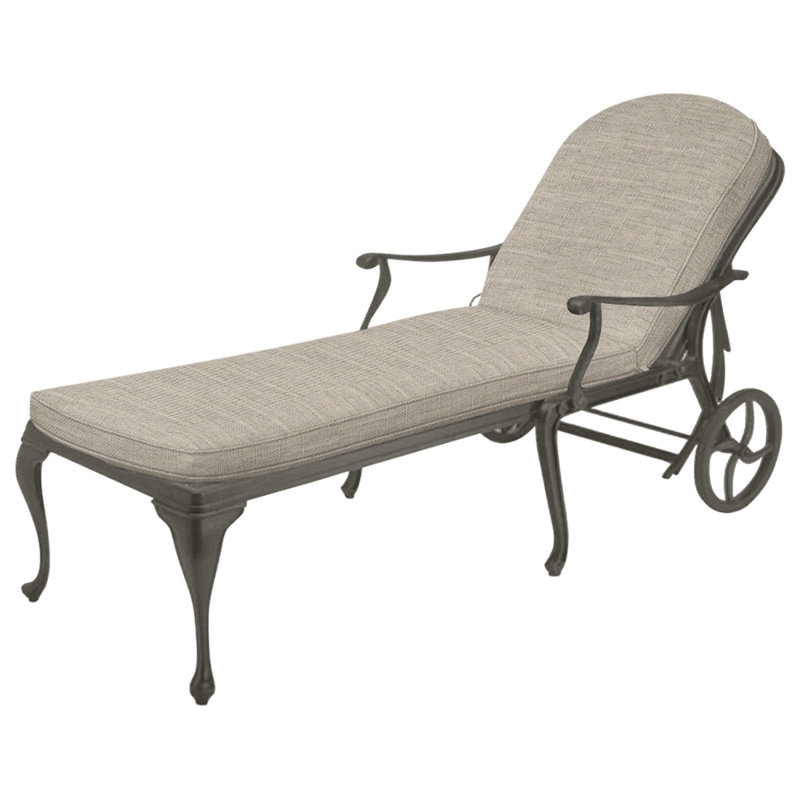 Provance Aluminum Chaise - Slate Gray, Welt, Dove Sunbrella® Linen, Slate Gray