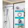 7-Spray Multifunction 1.8 GPM Round Wall Bar Shower Kit With Fixed Shower Head And Hand Shower