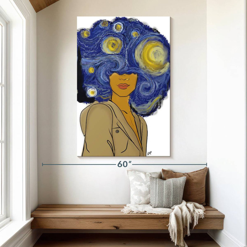 Shuttleworth Afro Starry Night, 51" H x 34" W