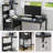 Computer Desk With Power Outlet, USB Ports, And Storage Shelves, Ideal For Home Office And Study-1154335331