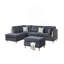 Canapé-lit modulaire en chenille 3 pièces réversible 3 pièces-1394172424