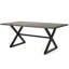 Table de salle à manger en aluminium avec structure en acier gris / noir