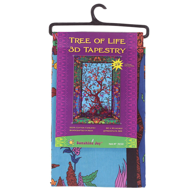 Tapisserie arbre de vie en coton 3d
