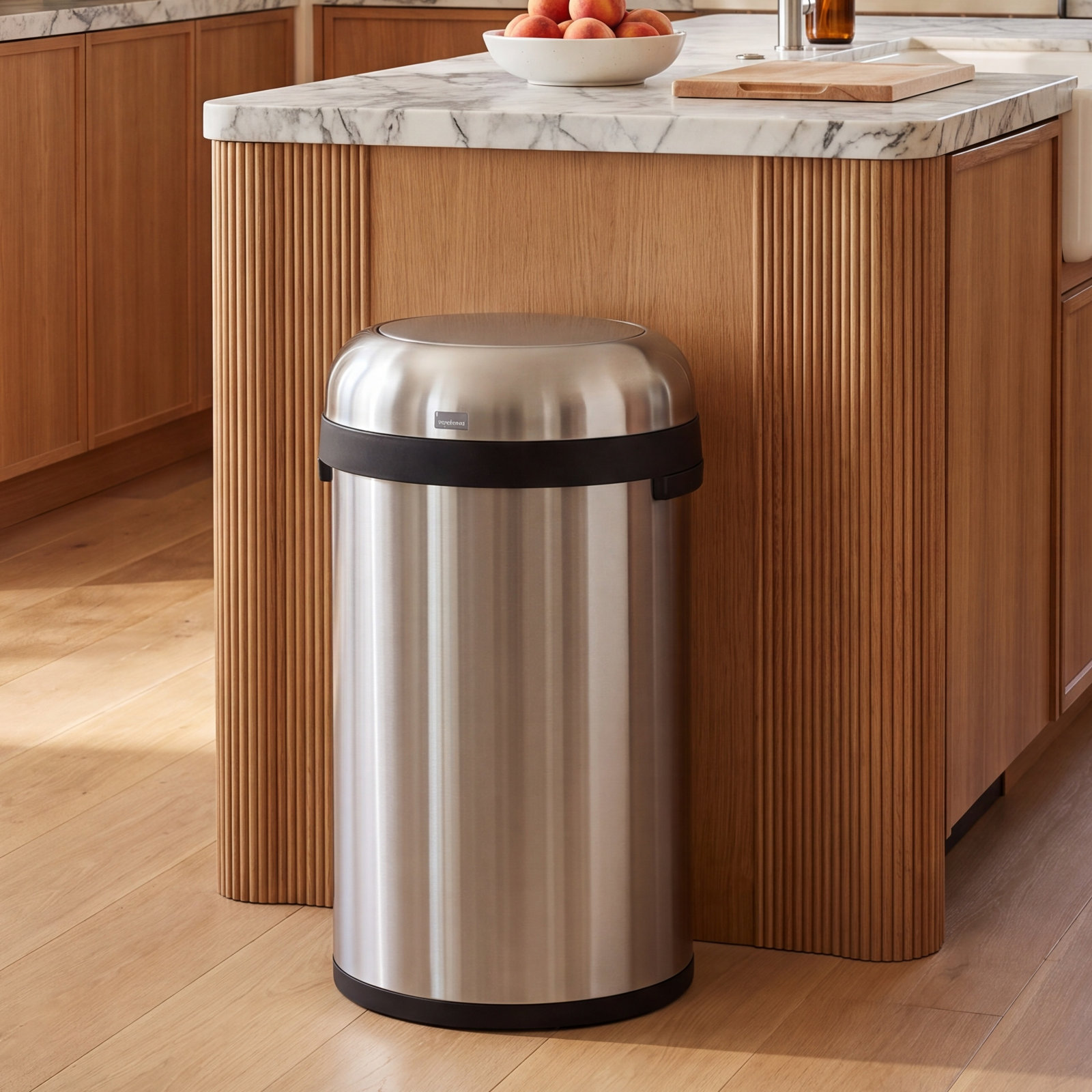 simplehuman 15.9gal Commercial Open Can, Brushed