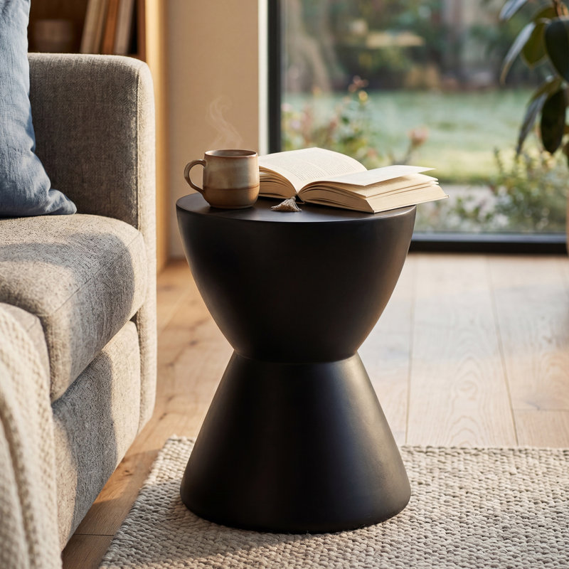 Table d'appoint d'extérieur, 2, Noir