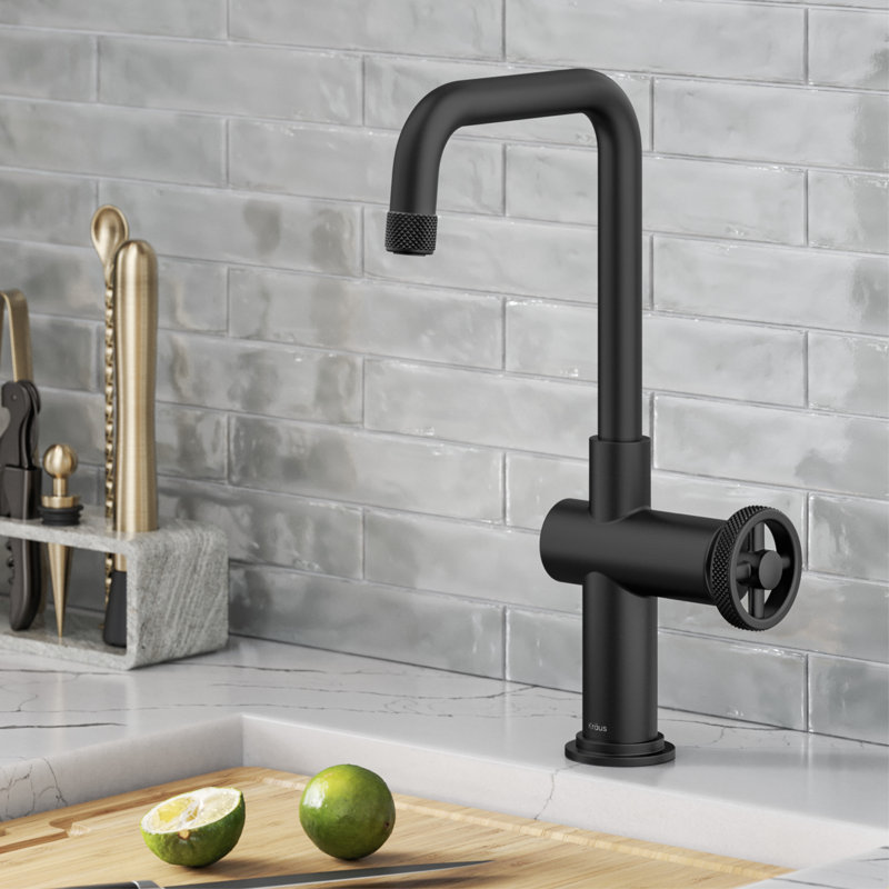 Urbix Single Handle Bar Faucet, Matte Black