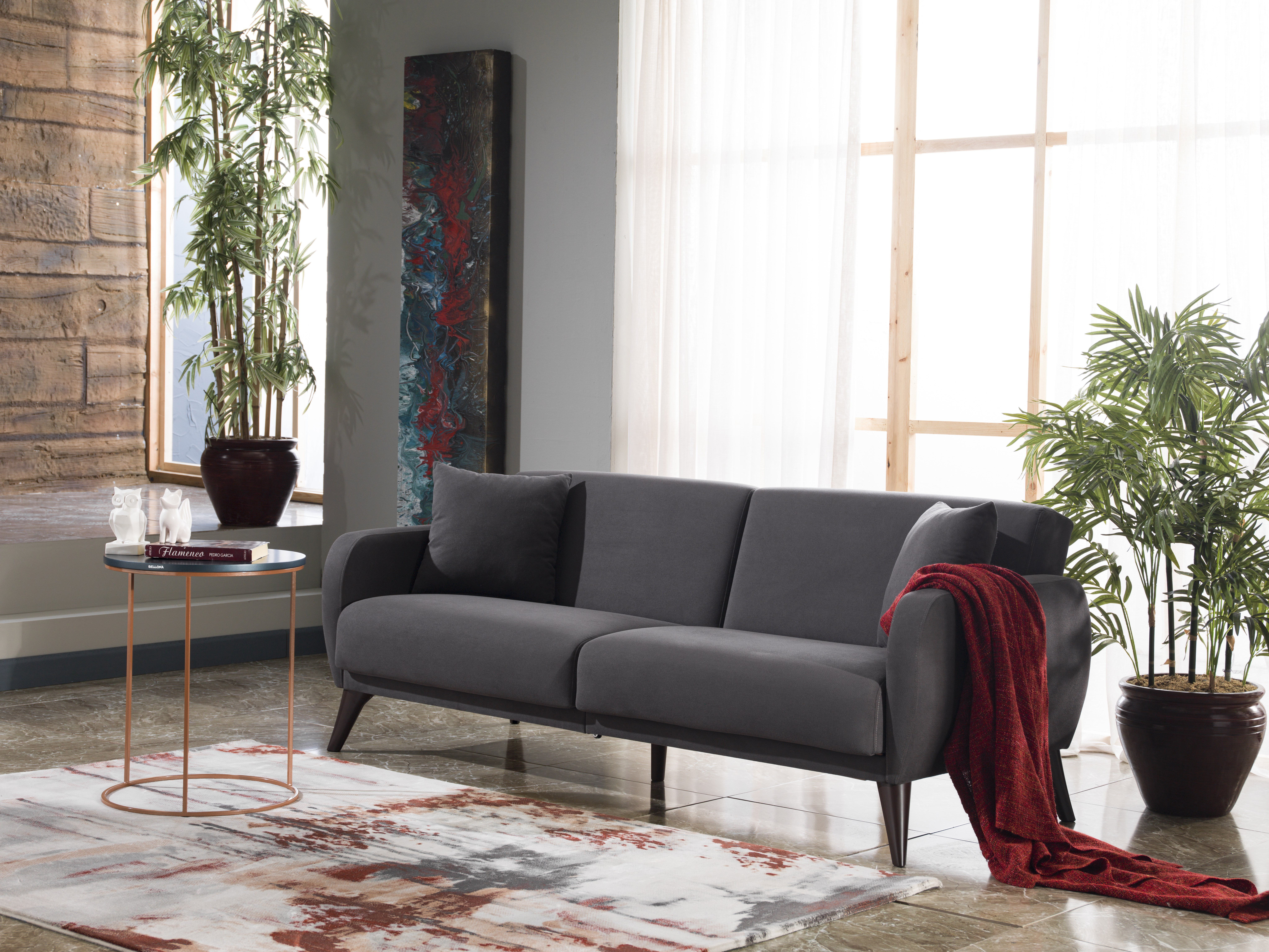 Lelana Twin 78.75 Polyester Tufted Sofa