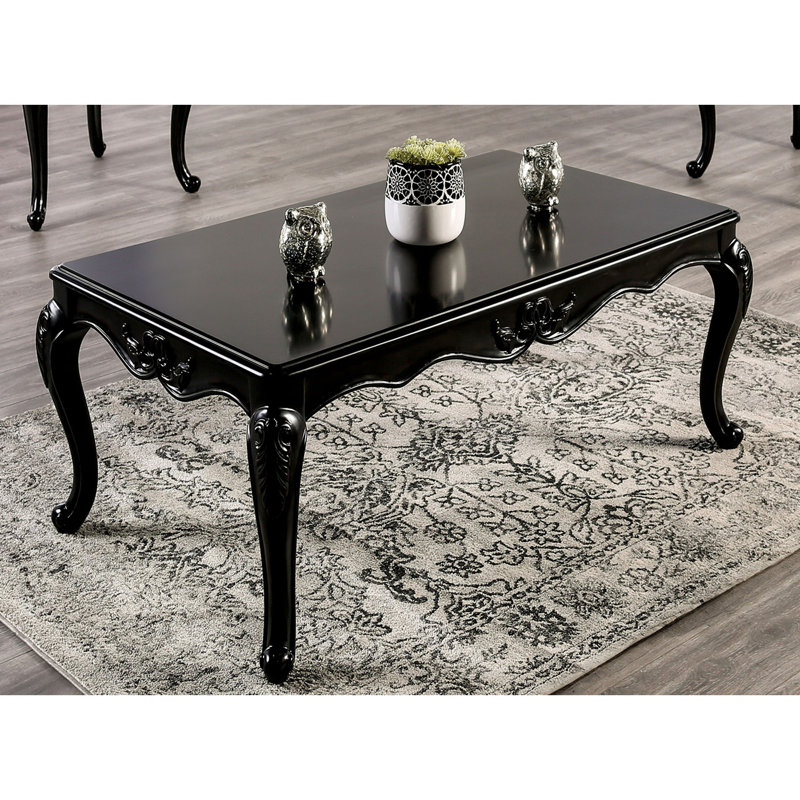 Table basse de style traditionnel, Noir / Espresso