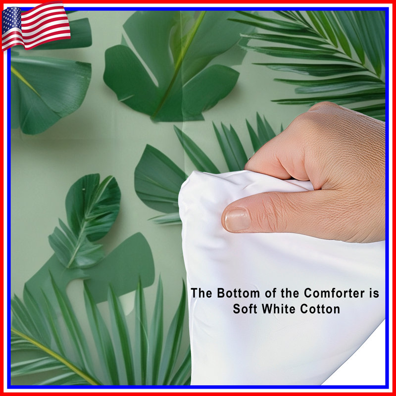 Tropical Palm Leaves Comforter, King