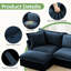  Canapé en chenille 3 places - Sièges profonds, accoudoirs souples et gros coussins - Housse pour salon / appartement-415223412