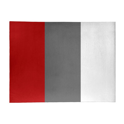 Tapis rouge/gris