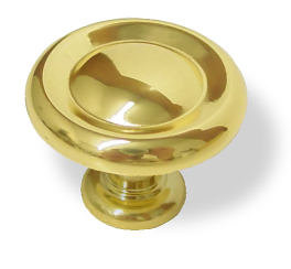 (5 Pack) 1-1/4 inch Hint Of Heritage Dome Knob Polished Brass