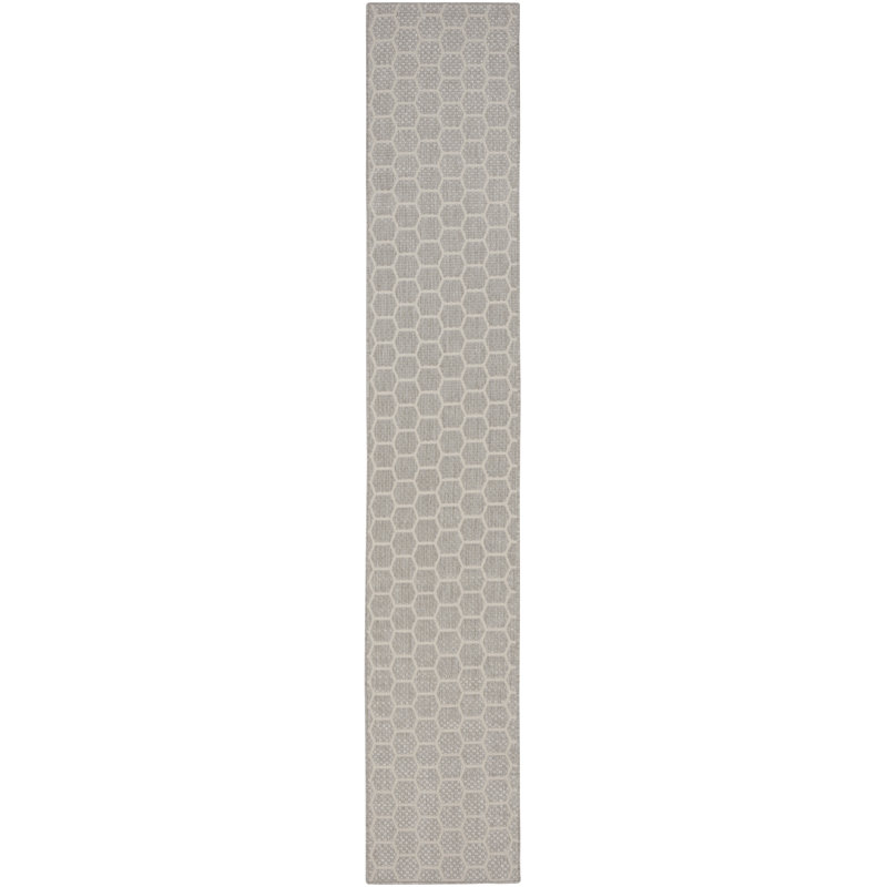Kowtko Geometric Indoor/Outdoor Area Rug , Runner 2'2" x 12'