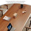 Bureau rectangulaire en bois de pin massif Nut-Brown-129158059