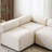 Basic Sectional Sofa, 5-Piece L-Shaped Modular Free Combination  Sofa Couch