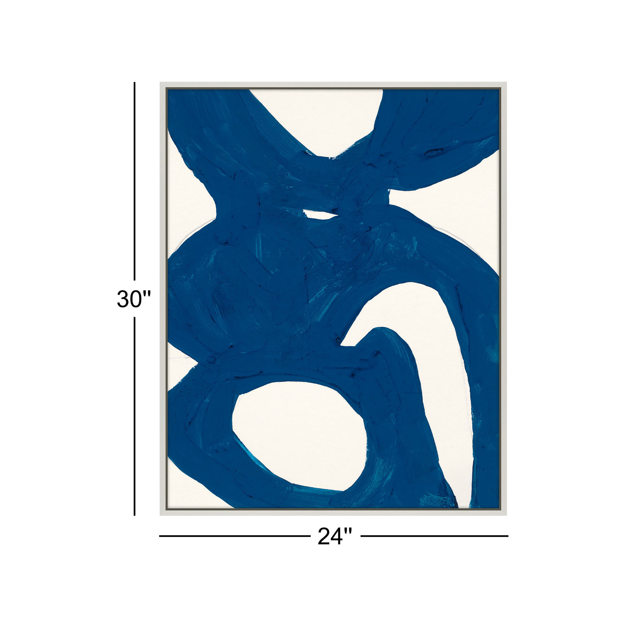Blue Harmony 1 by Andrea Stokes, 30" H x 24" W x 1.375" D, White Framed