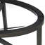 Table basse moderne simple en verre, table basse en verre trempé et base en bois massif-414573064