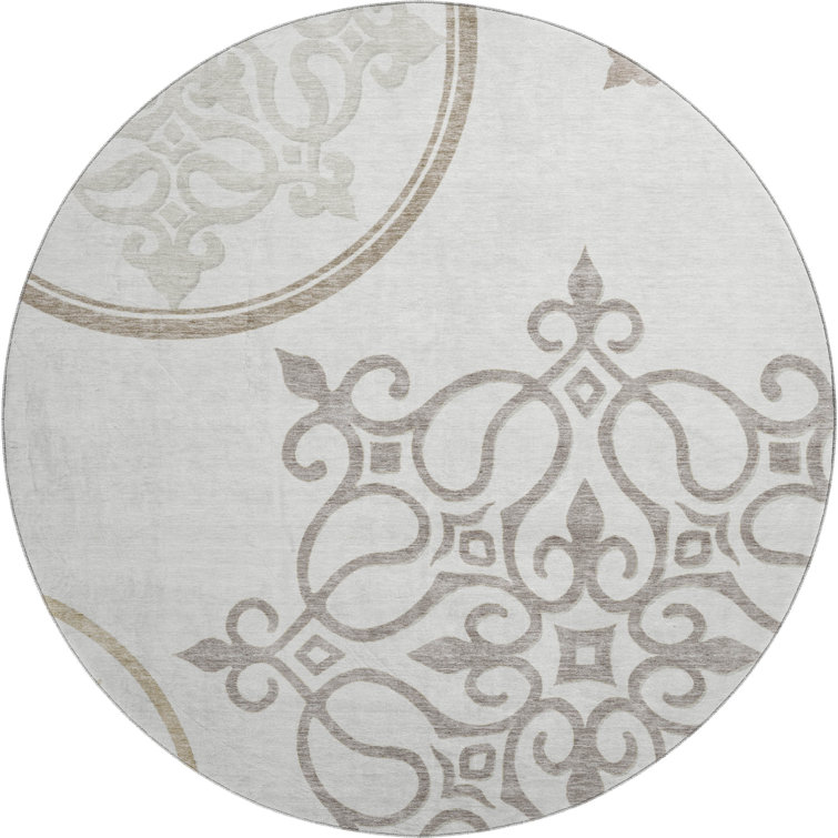 Premium Machine Washable Prisco Ivory Rug
