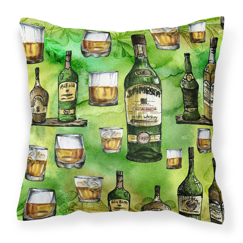 Coussin décoratif intérieur/extérieur whiskey, 18 po x 18 po