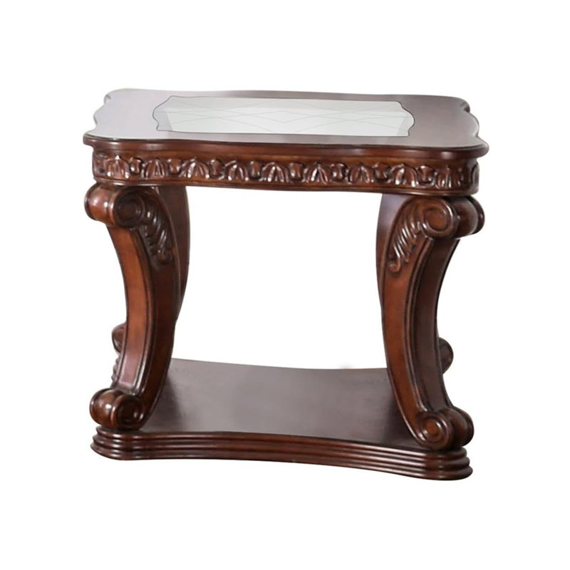 Table de bout traditionnelle 25,6 po, chêne foncé
