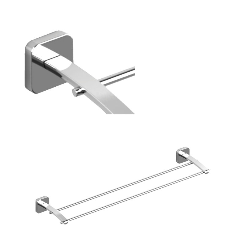 Double barre à serviettes Salomé ™ 24 po, Chrome