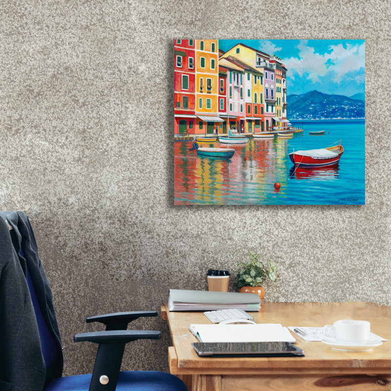 "Portofino" par John Zaccheo, H 26 po x l 30 po x P 1,5 po