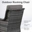 Chaise berçante rotative en osier d'extérieur Koba (ensemble de 2)-31052498-31052502