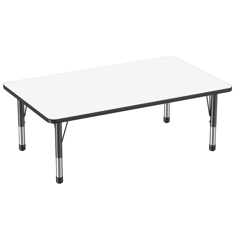 Table d'activités rectangulaire, 36" x 60", Épais, Tableau blanc / noir