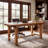 63" Farmhouse Solid Wood Executive Desk