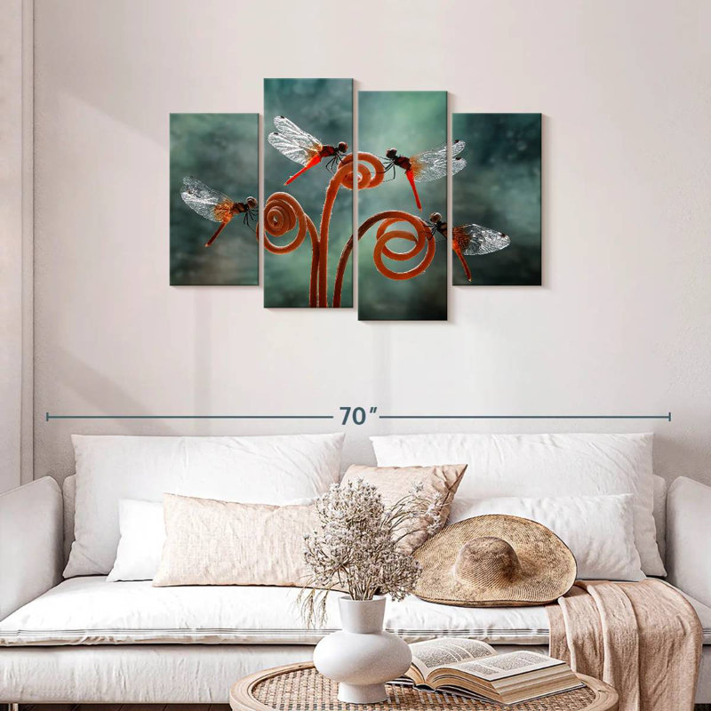 Brampt Perching Dragonflies, 27"H x 43"W