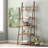 Kamal Walnut 72"H x 24.75"W Solid Wood Five Shelf Ladder Bookcase-945204183