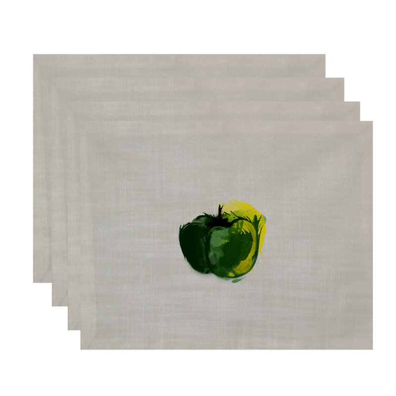 Jayapura Polyester Food & Drink Rectangle Placemat, Green