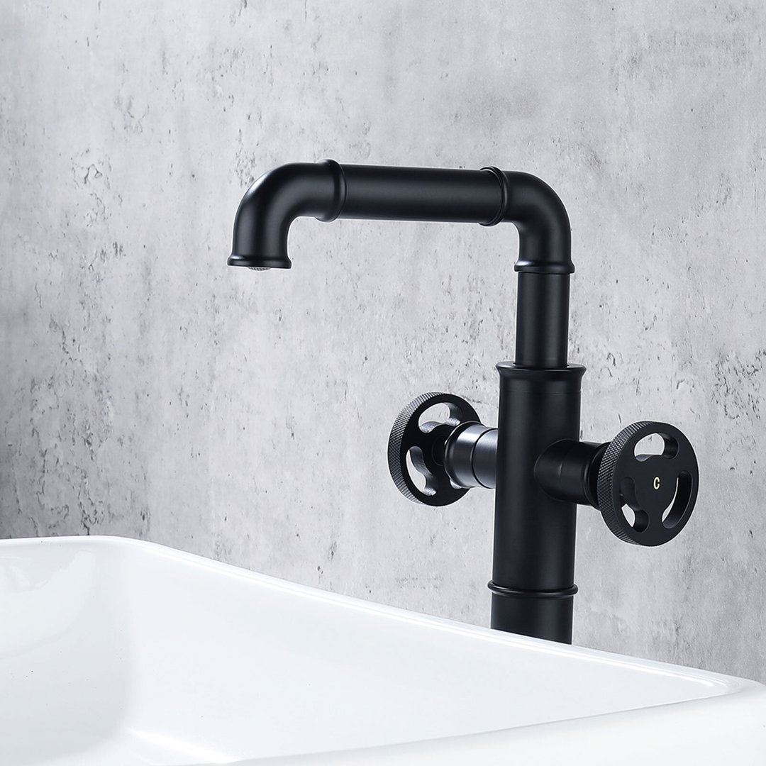 roind Industrial Style Round Handle Vessel Sink Bathroom Faucet MODLAND 