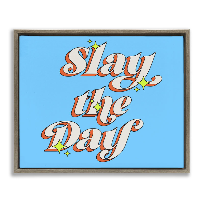 Art mural rétro sur toile flottante par Slay The Day, Cadre flottant orme Montalcino, H 25 po x l 31 po
