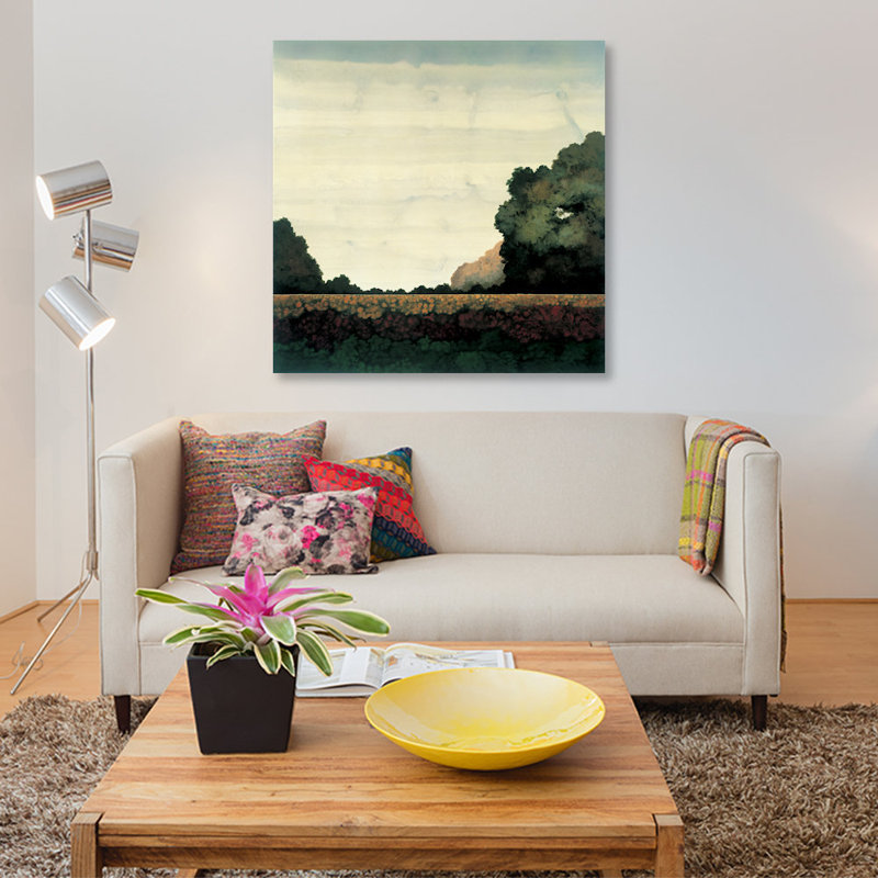 « tree line i », impression sur toile, H 12 po x l 12 po x P 0,75 po, Toile tendue, Pas de tapis
