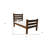 Brown Solid Wood Twin Bed Frame