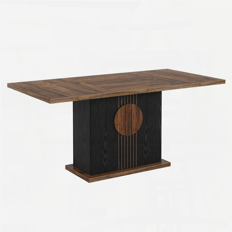 Farmhouse Dining Table with Patterned Base (Seats 4-6)