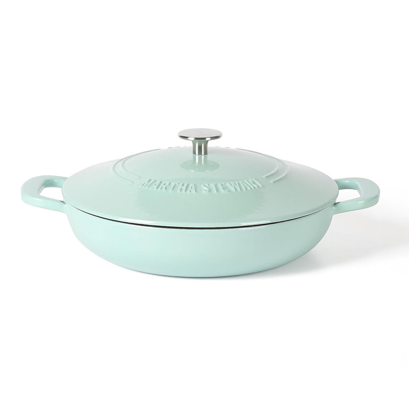 Braisière en fonte émaillée Martha Stewart de 3,5 pintes - Bleu Martha