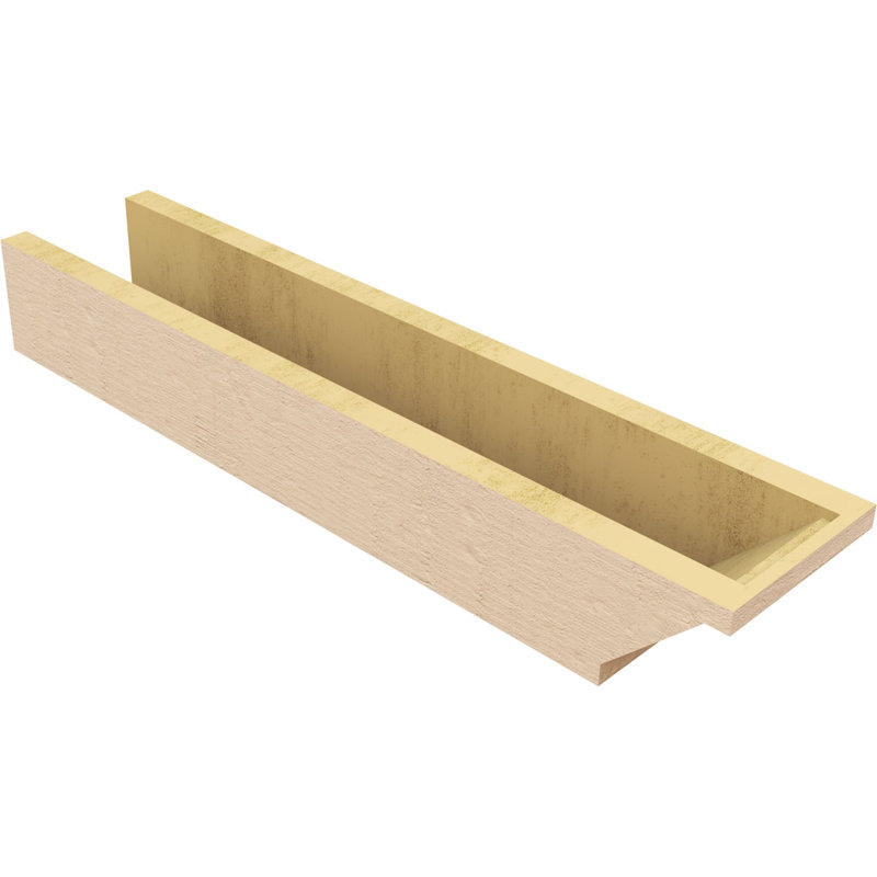 Burlington Woodgrain TimberThane Ra partier queue, brun clair apprêté, H 4 po x l 28 po x P 6 po