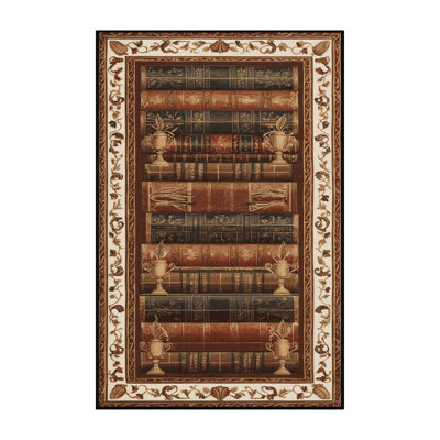 Tapis brun français lavable à la machine