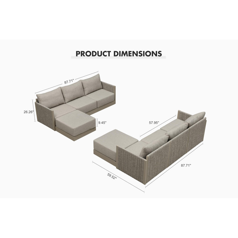 Ensemble de conversation 8 pièces pour l'extérieur, 8 pièces: 2 repose-pieds, 6 chaises