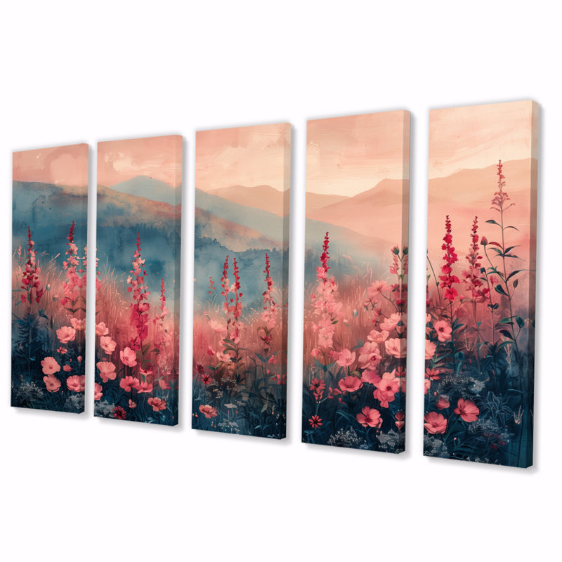 Aquinnah - ensemble de reproduction d'art mural Lupin, H 28 po x l 60 po