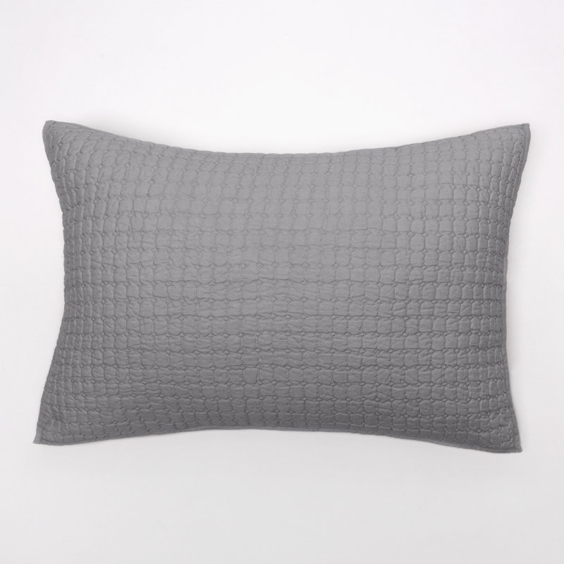 Katarina Linen Sham, King, Ash Gray