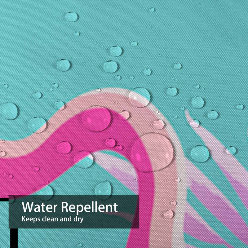 Rideau de douche imperméable sans soudure Palm Flamingo Tropics, L 72 po x l 84 po